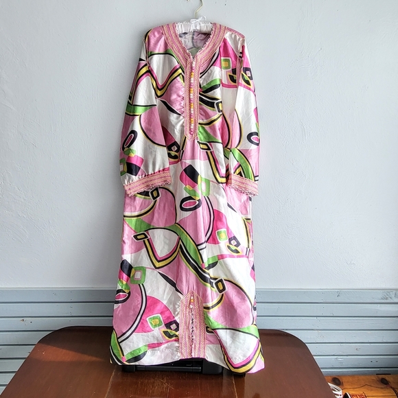 Vintage Glamourous Handmade Bohemian Maxi Dress Kaftan - Picture 7 of 8